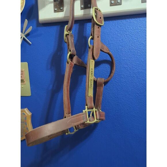 Leather Thoroughbred Race Horse Halter - Picture 8 of 9